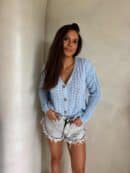 Sweter WOOD – niebieski