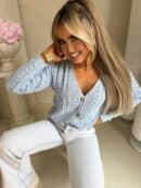 Sweter WOOD – niebieski