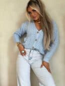 Sweter WOOD – niebieski