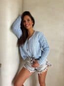 Sweter WOOD – niebieski