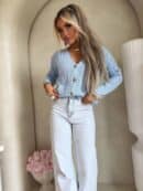 Sweter WOOD – niebieski