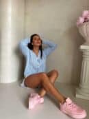 Sweter WOOD – niebieski