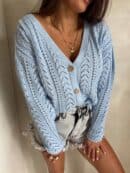 Sweter WOOD – niebieski