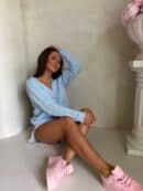 Sweter WOOD – niebieski