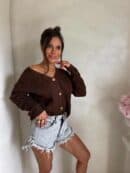 Sweter WOOD – brązowy