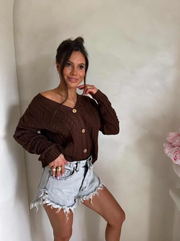 Sweter WOOD – brązowy Sweter WOOD – brązowy