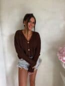 Sweter WOOD – brązowy