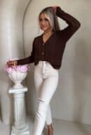 Sweter WOOD – brązowy