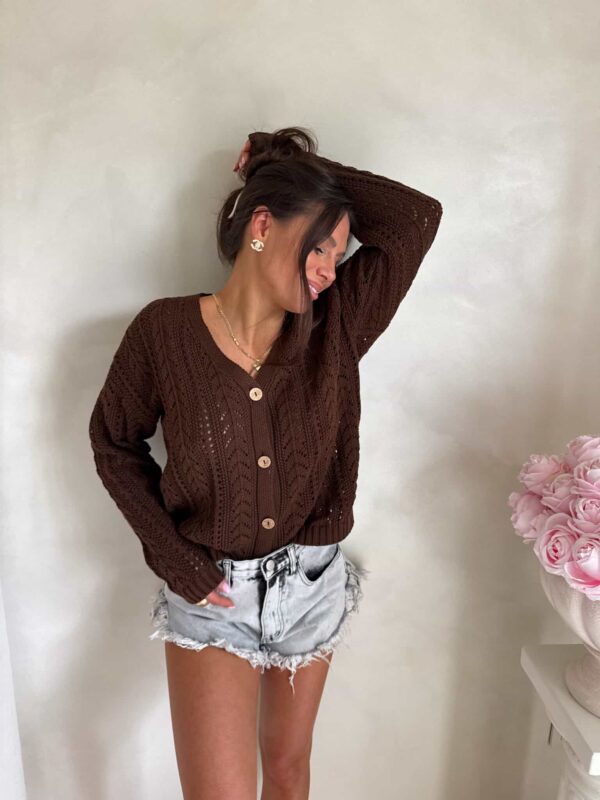 Sweter WOOD – brązowy