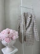 Marynarka LONG krata – beżowa Marynarka LONG krata – beżowa