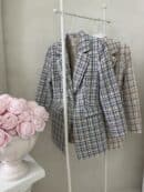 Marynarka LONG krata – beżowa Marynarka LONG krata – beżowa