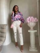 Jeansy MOM FIT HOLES – jasny beż Jeansy MOM FIT HOLES – jasny beż