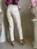 Jeansy MOM FIT HOLES – jasny beż Jeansy MOM FIT HOLES – jasny beż