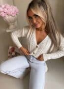 Sweter WOOD – ecru