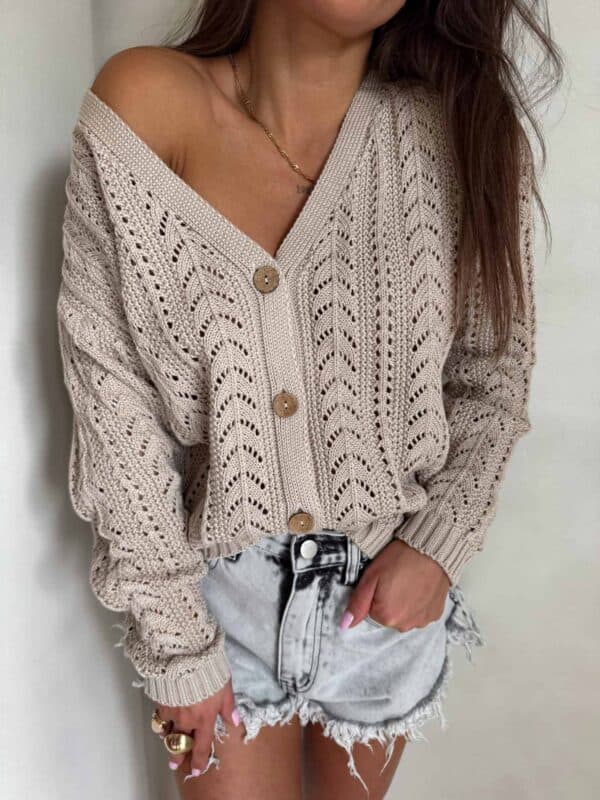 Sweter WOOD – beżowy Sweter WOOD – beżowy