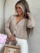 Sweter WOOD – beżowy