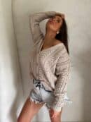 Sweter WOOD – beżowy