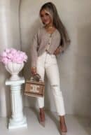 Sweter WOOD – beżowy