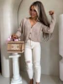 Sweter WOOD – beżowy