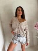 Sweter WOOD – beżowy