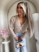 Sweter WOOD – beżowy