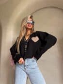 Kardigan SERCA - czarny Kardigan SERCA - czarny