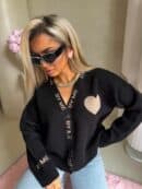 Kardigan SERCA - czarny Kardigan SERCA - czarny