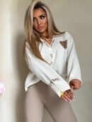 Kardigan SERCA - ecru Kardigan SERCA - ecru