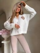 Kardigan SERCA - ecru Kardigan SERCA - ecru