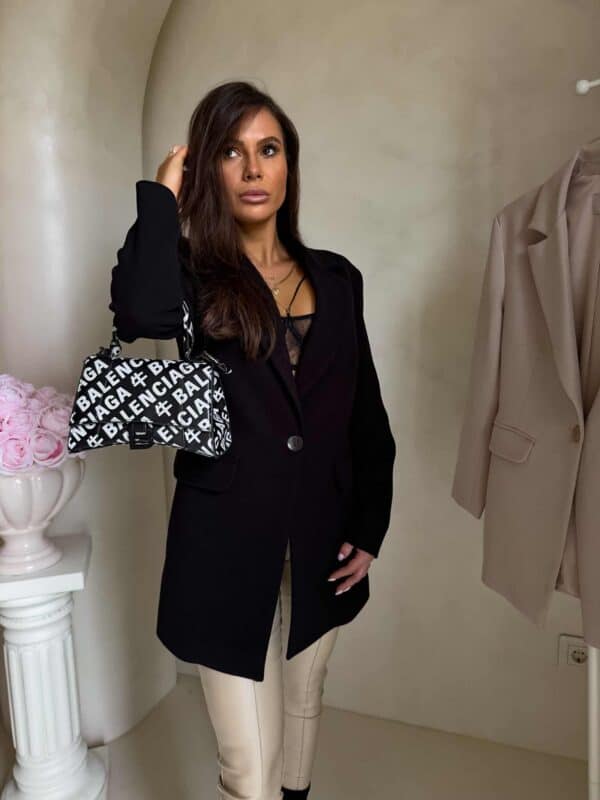 Marynarka LONG – czarna Marynarka LONG – czarna