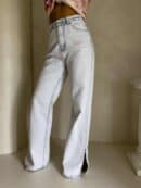 Jeansy FLARED pink one – jasny niebieski