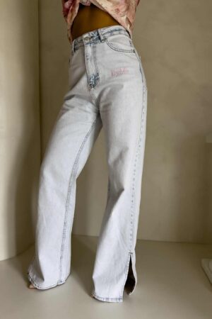 Jeansy FLARED pink one – jasny niebieski Jeansy FLARED pink one – jasny niebieski