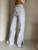 Jeansy FLARED pink one – jasny niebieski