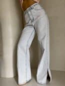 Jeansy FLARED pink one – jasny niebieski