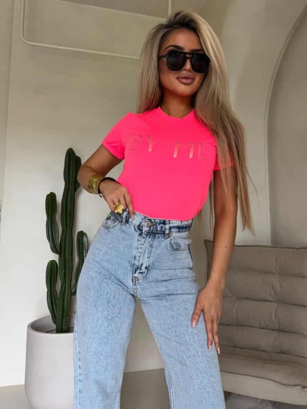 T-shirt CORI - neon róż