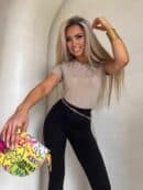 T-shirt CORI - beżowy