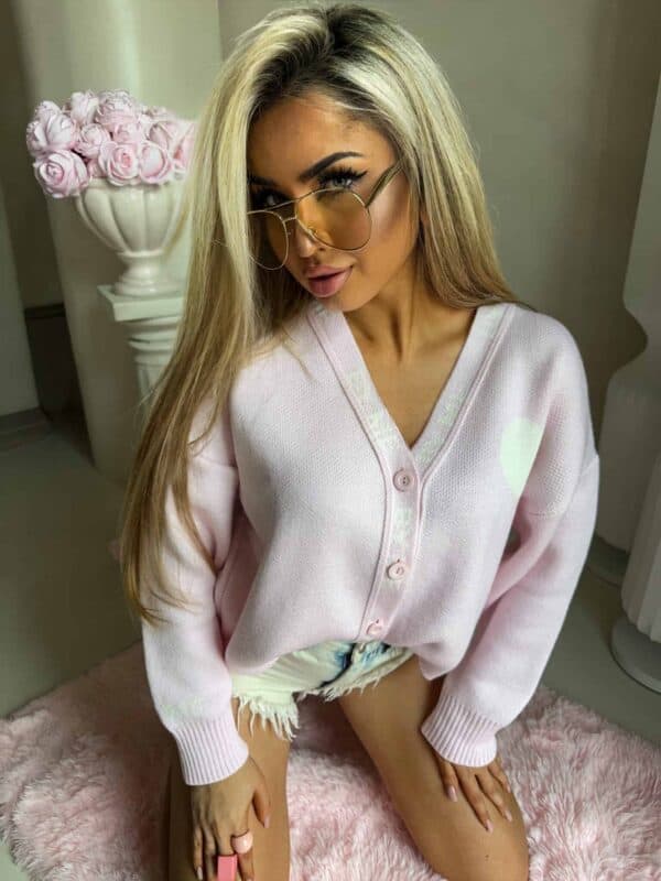 Kardigan SERCA - jasny róż