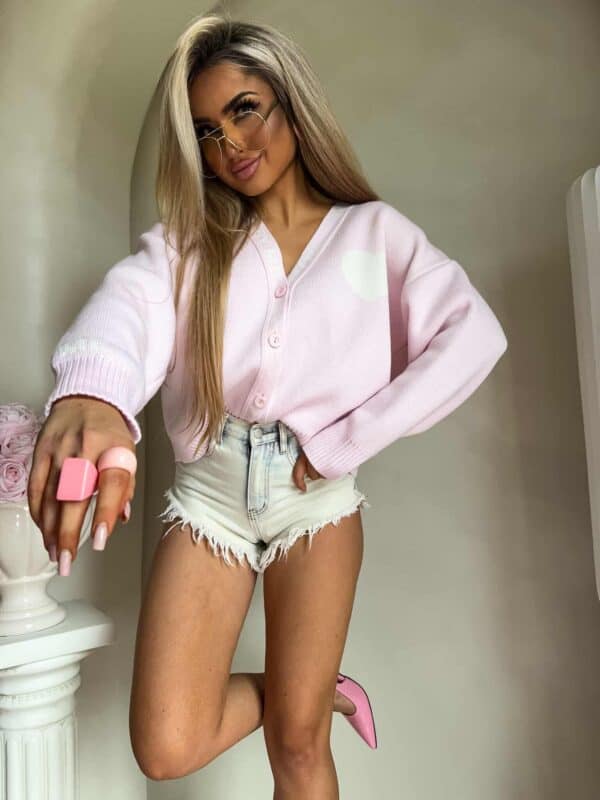 Kardigan SERCA - jasny róż