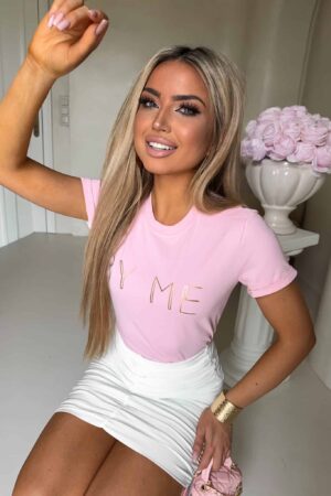 T-shirt CORI - jasny róż