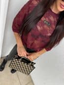 Bluzka MARMARIS II koronka new - bordowa