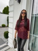 Bluzka MARMARIS II koronka new - bordowa