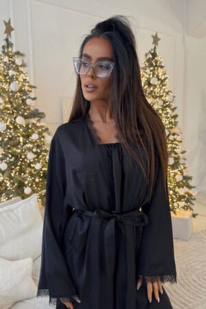 Szlafrok PEARL czarny