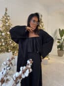 Szlafrok PEARL czarny Szlafrok PEARL czarny