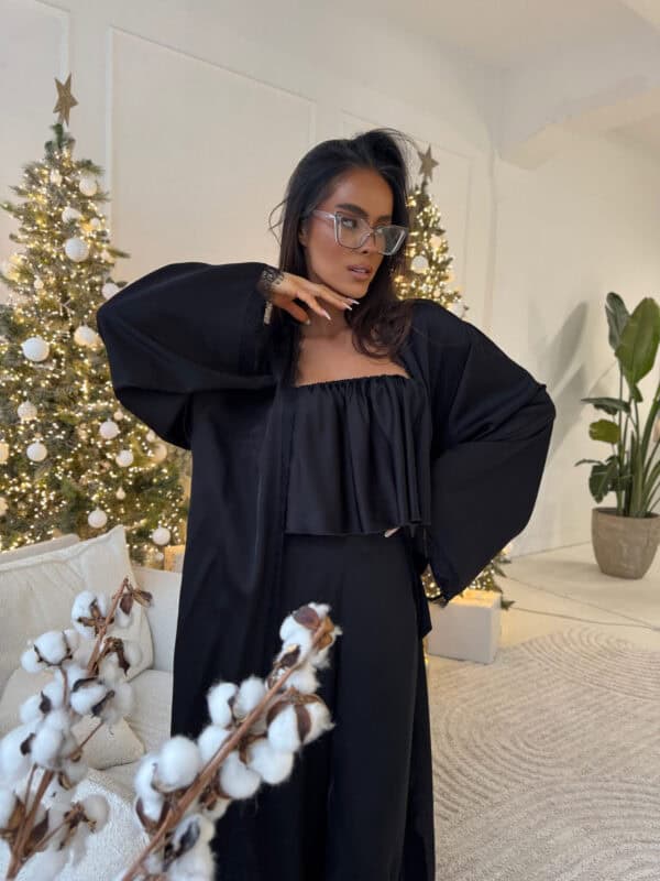 Szlafrok PEARL czarny Szlafrok PEARL czarny