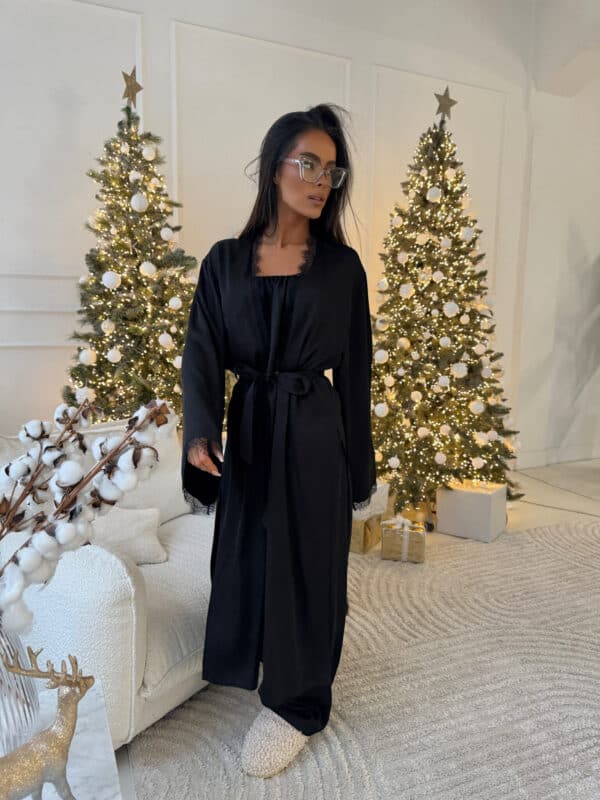 Szlafrok PEARL czarny Szlafrok PEARL czarny