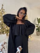 Szlafrok PEARL czarny Szlafrok PEARL czarny