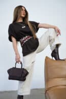 T-Shirt damski BG Only | gorzka czekolada T-Shirt damski BG Only | gorzka czekolada