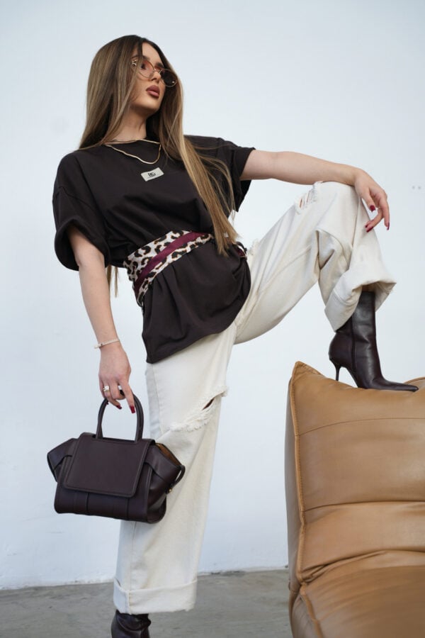 T-Shirt damski BG Only | gorzka czekolada T-Shirt damski BG Only | gorzka czekolada