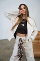 T-Shirt damski BG Only | gorzka czekolada T-Shirt damski BG Only | gorzka czekolada