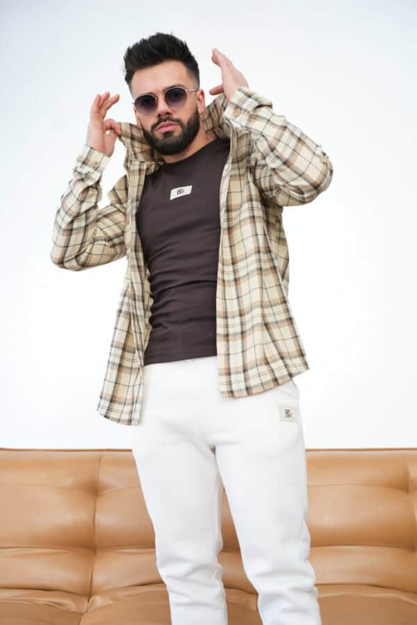 T-Shirt męski BG Malik | gorzka czekolada